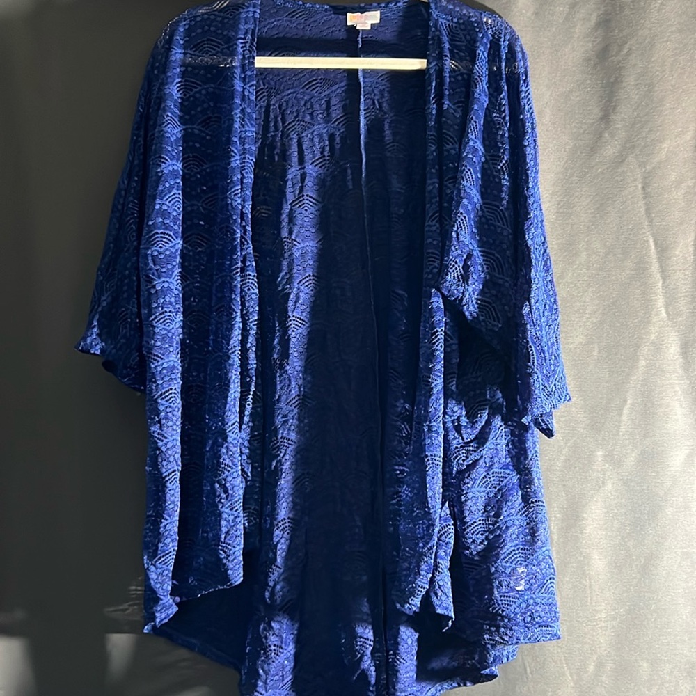 Royal blue open front cardigan
